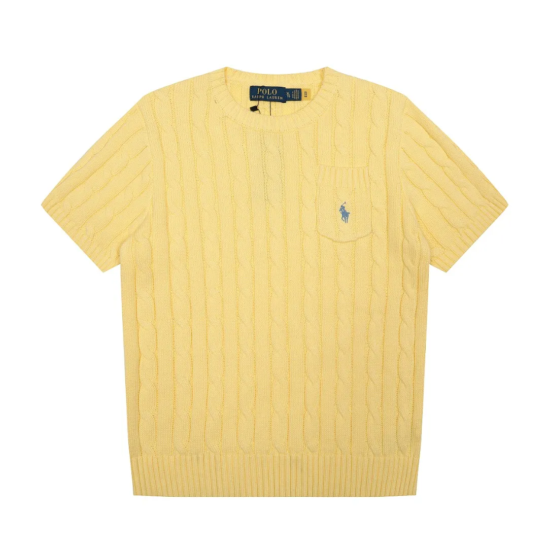 P154 💰 "Top quality" Style number: DS222# (not off the shelves all year round) [Ralph Lauren round neck pocket style solid color pony embroidered logo knitted short sleeves] ✅Ralph Lauren Ralph Lauren classic basic pocket all-match style goddess knitted short sleeves for all seasons ✅Main supplier platform live broadcast Wholesale entity Replenish when out of stock Not off the shelf ✅ZP quality 1:1 version Scan the code to enter the GF website Counter quality ✅Details and quality are the only one in Guangzhou. Imported quality cotton yarn, focusing on high-end, cost-effective, good quality needless to say. ✅The version is restored to the original order. The maximum size can be worn up to 160 pounds. Loose, comfortable and stress-free. ✅The upper body is simple and easy to match. A must-have for goddess ootd. Good-looking clothes are never picky. A must-have in the goddess’ wardrobe. Size: S-XL. Color: White, almond, purple, orange, gray, yellow, black, khaki, pink, navy, rose, green. Chinese red olive green light blue white label light blue blue label